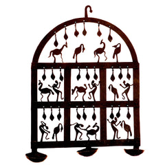 Tribal motif candle stand