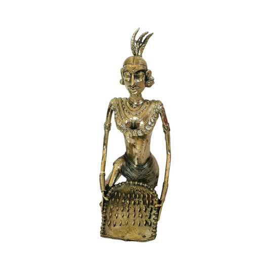 Tribal Woman Holding a Pan Named Supa in her Hand