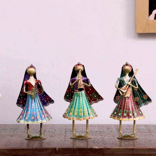 Tribal Women Musicians Figurines Set of 3