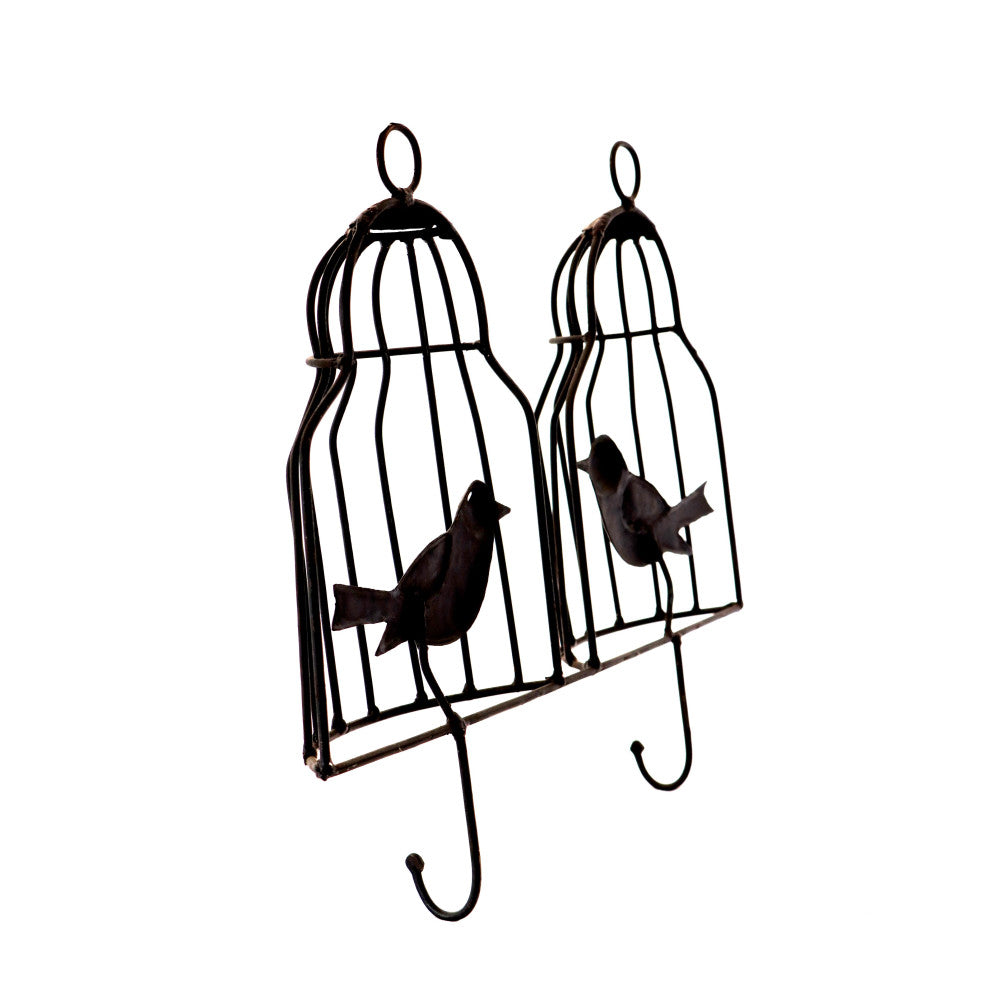 Twin caged bird apparel hanger