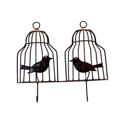 Twin caged bird apparel hanger