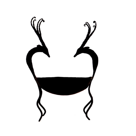 Twin goat candle stand