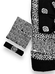 Ujjain Batik Print Black Suit & Dress Materials Style 1