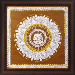 Uttarakhand Aipan Art Lord Ganpati ji on Wood Style 3