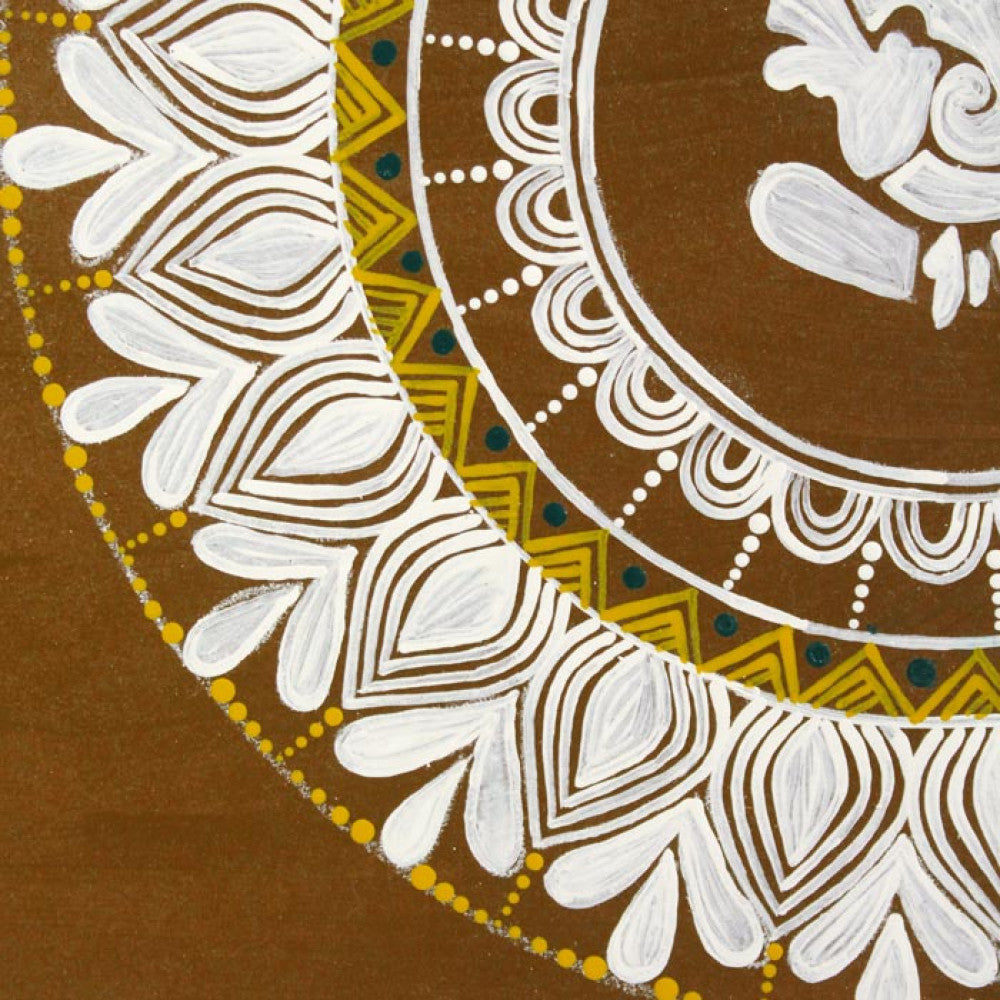 Uttarakhand Aipan Art Lord Ganpati ji on Wood Style 4