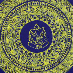 Uttarakhand Aipan Art on Wood Ganesha