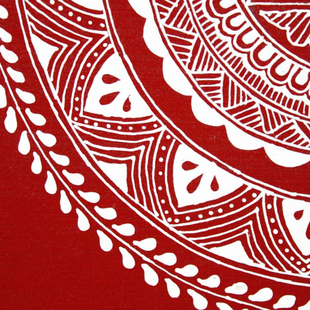 Uttarakhand Aipan Art Swastik on Wood Style 2