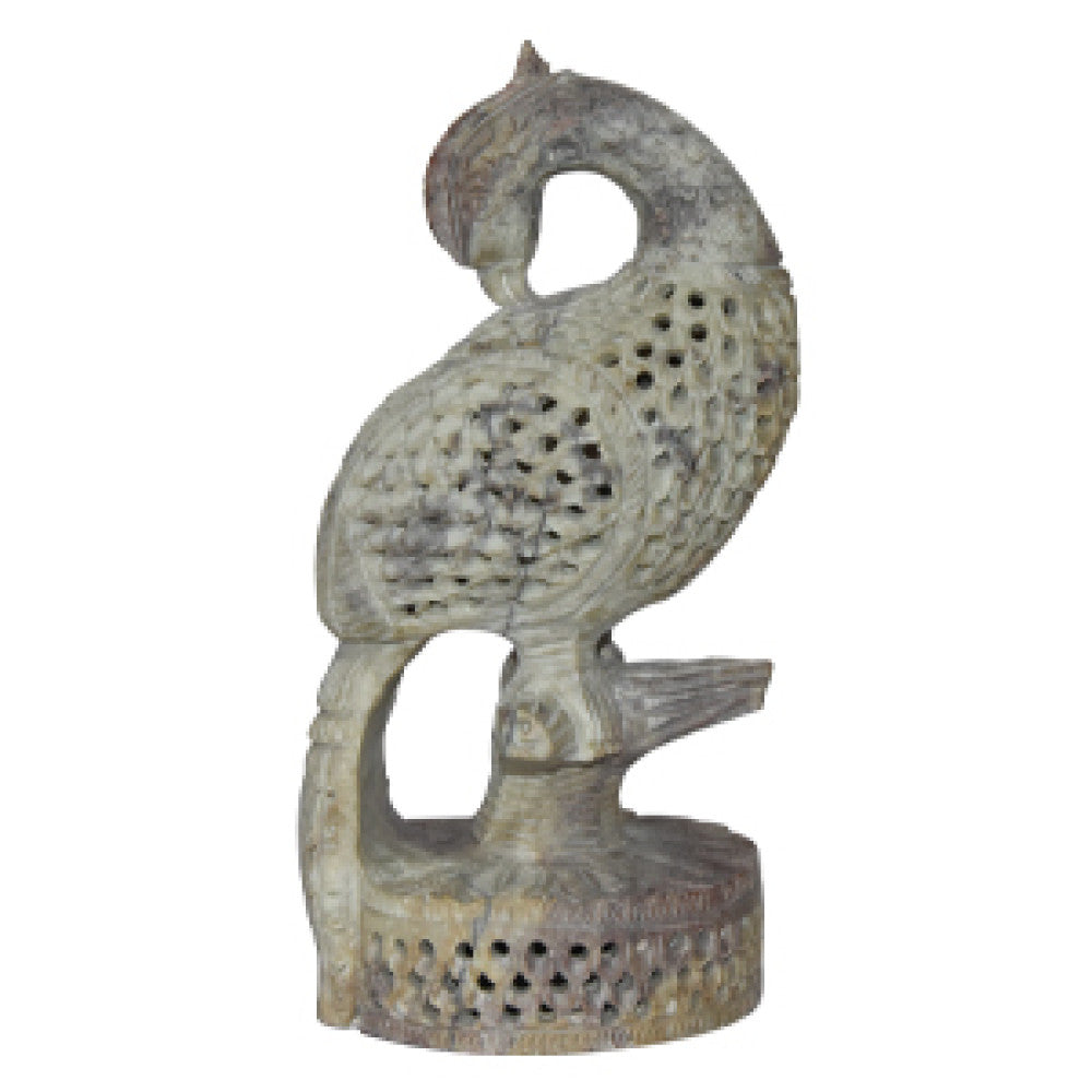 Small Peacock Varanasi Soft Jaali Work
