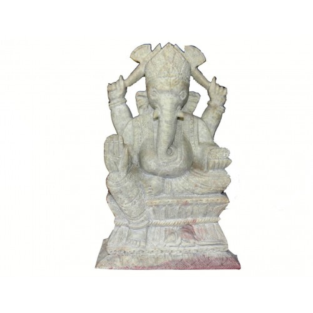 Varanasi Soft Stone Lord Ganesha Statue