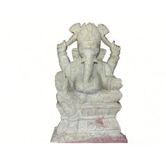 Varanasi Soft Stone Lord Ganesha Statue