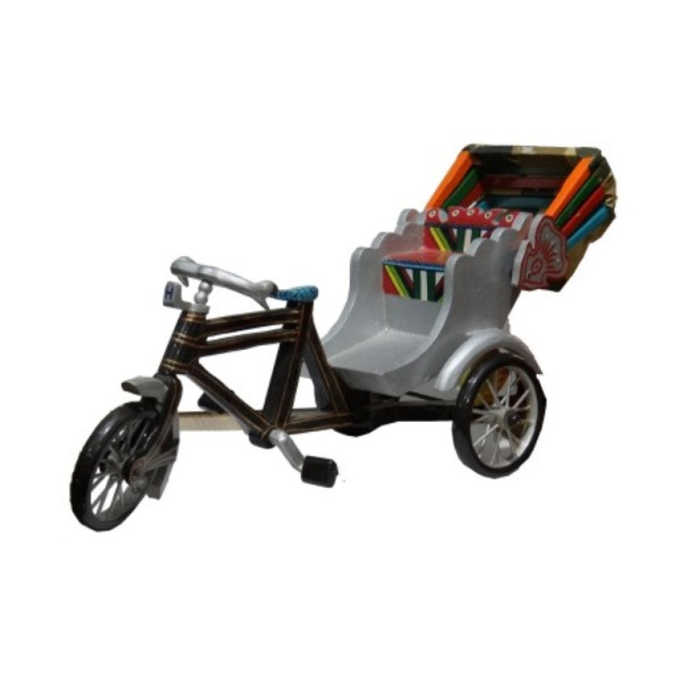 Varanasi Wooden Lacquerware & Toys Decorative Rickshaw Showpiece