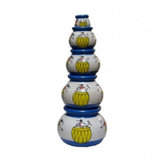 Varanasi Wooden Lacquerware & Toys Decorative Matka Set For Home Decor