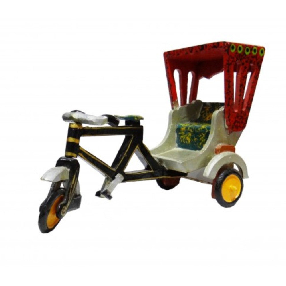 Varanasi Wooden Lacquerware & Toys Decorative Rickshaw Showpiece