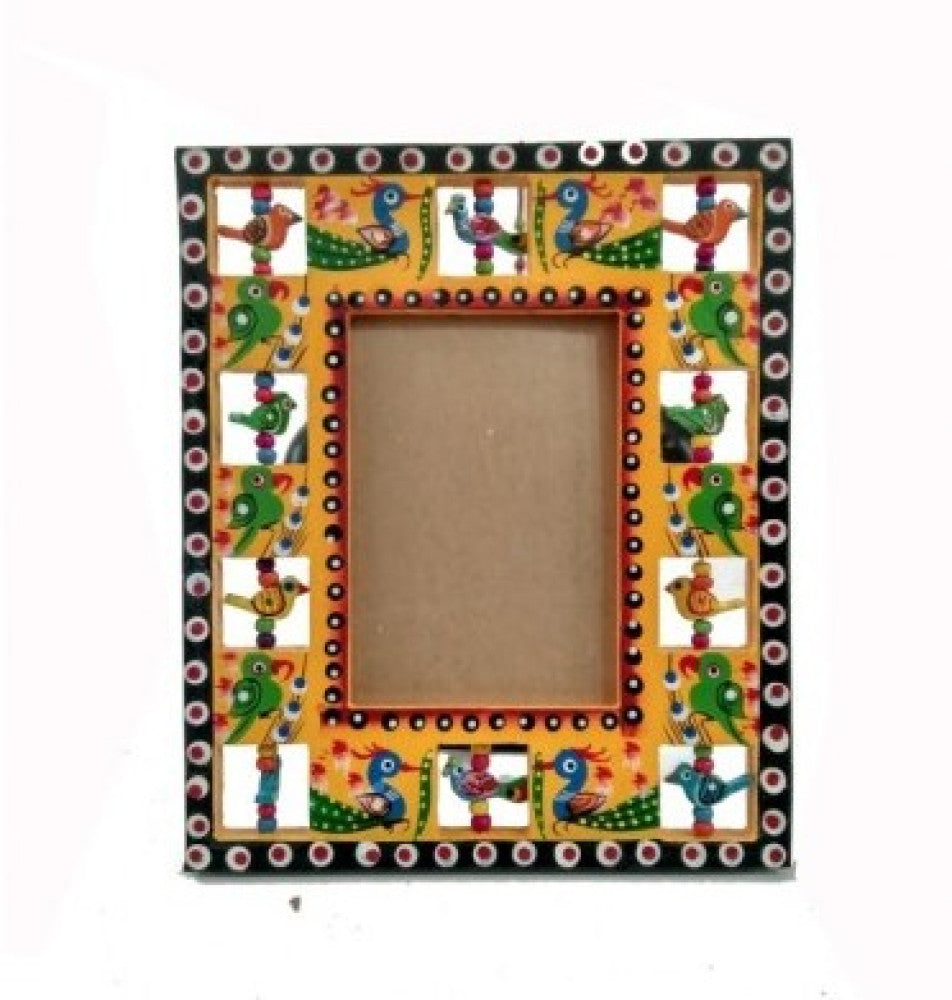 Varanasi Wooden Lacquerware & Toys Colorful Photo Frame By Om Handicrafts