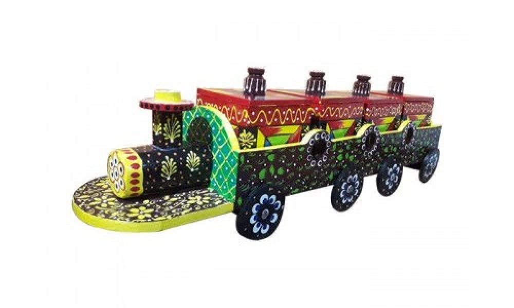 Dry Fruit Box Train Design Of Varanasi Wooden Lacquerware