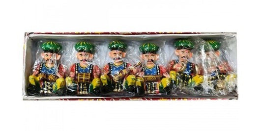 Varanasi Wooden Lacquerware Musician Toy Set Of 6