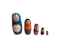 Varanasi Wooden Lacquerware Matryoshka Doraemon Family Set