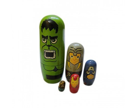 Varanasi Wooden Lacquerware Handcrafted Matryoshka Monster Doll