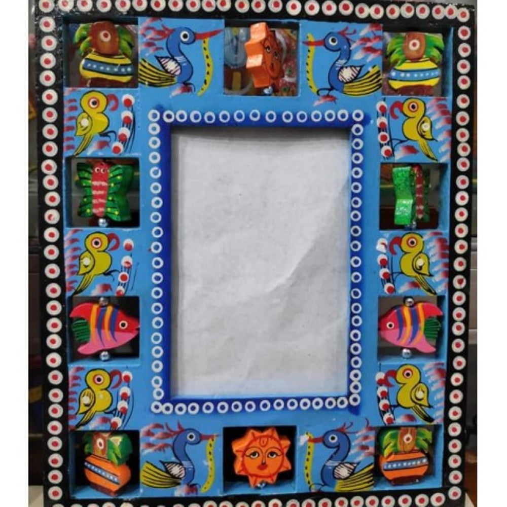 Varanasi Wooden Lacquerware Blue Color Photo Frame