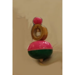 Varanasi Wooden Lacquerware & Toys Lattu/Top For Kids