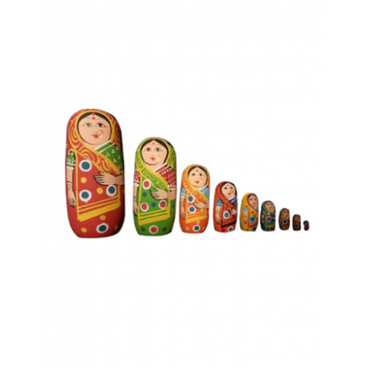 Varanasi Wooden Lacquerware Colorful Matryoshka Doll