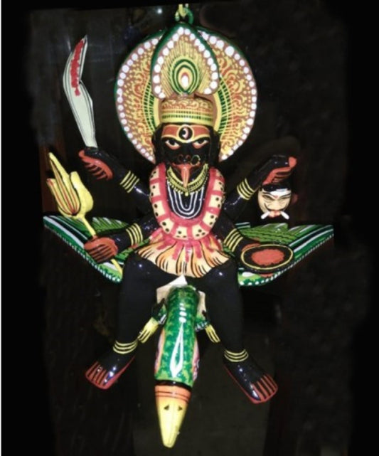Varanasi Wooden Goddess Maa Kali Flying Statue