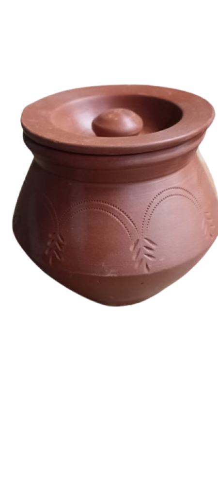 Villianur terracotaOval Shape Bowl with Lid