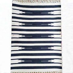 Handwoven Interlock Design Cotton Warangal Durries