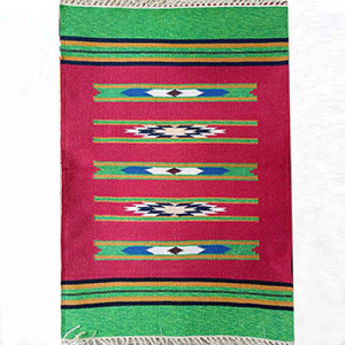 Handwoven Interlock Design Cotton Warangal Durries