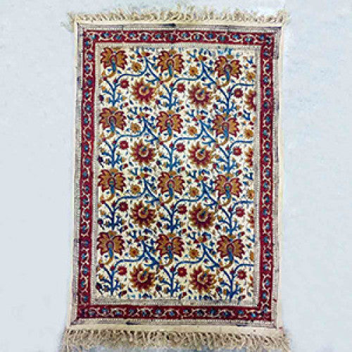 Handwoven Kalamkari Design Cotton Warangal Durries