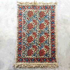 Handwoven Kalamkari Design Cotton Warangal Durries