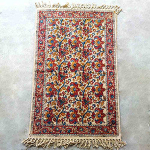 Handwoven Kalamkari Design Cotton Warangal Durries