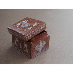Warli Painting Art Wooden Top Open Box By Adivasi Yuva Seva Sangh