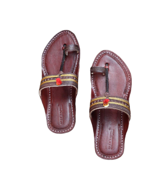 Women - Dark Brown Chappal