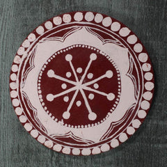 Wood Coasters On Uttarakhand Aipan Art – Set of 6