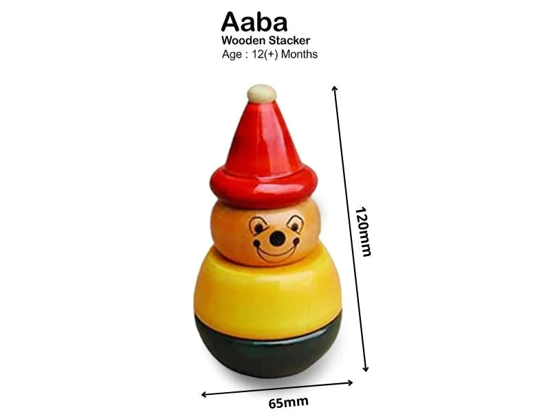 Wooden Aaba Yellow , Green Stacking Wooden Toys