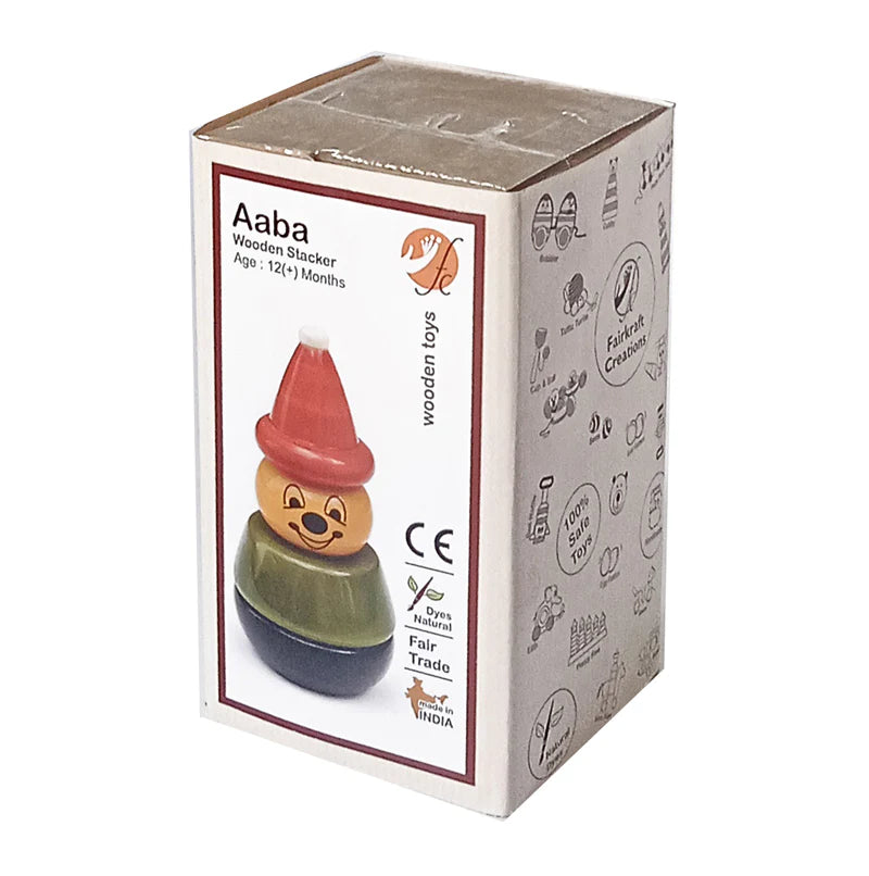 Wooden Aaba Yellow , Green Stacking Wooden Toys
