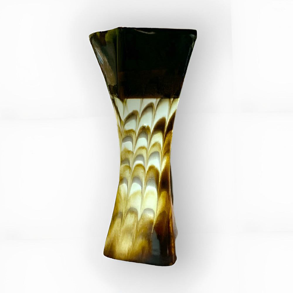 Yellow & Brown Vase Chunar Glaze Pottery