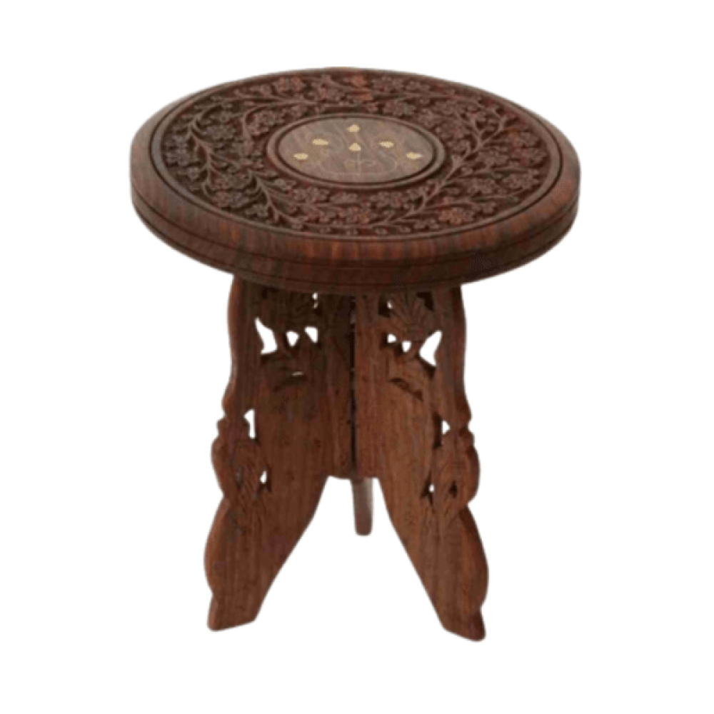 15 Inch Wooden Corner Table - 0