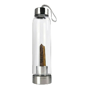 Tiger Eye Crystal Infused Water Bottle