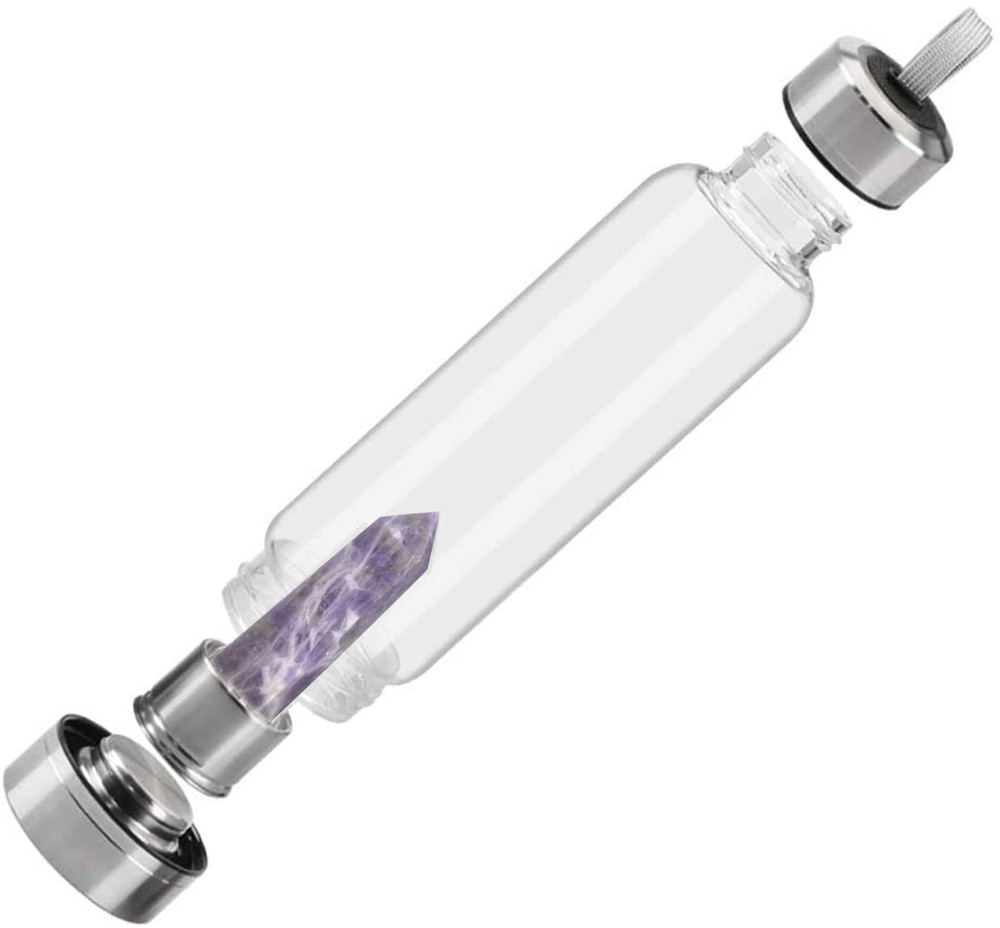 Amethyst Crystal infused Water Bottle - 0