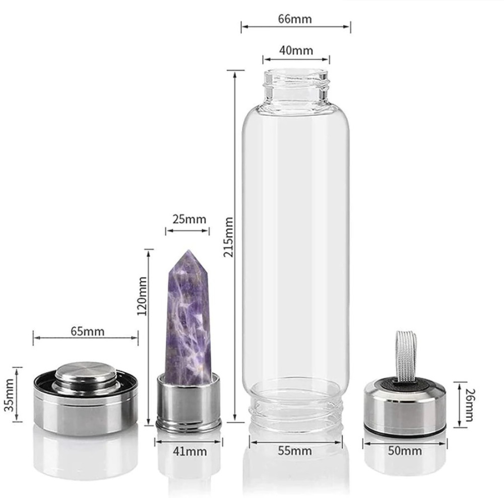 Amethyst Crystal infused Water Bottle - 1