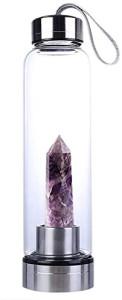 Amethyst Crystal infused Water Bottle