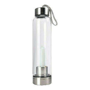 Clear Quartz Crystal infused Water Bottle