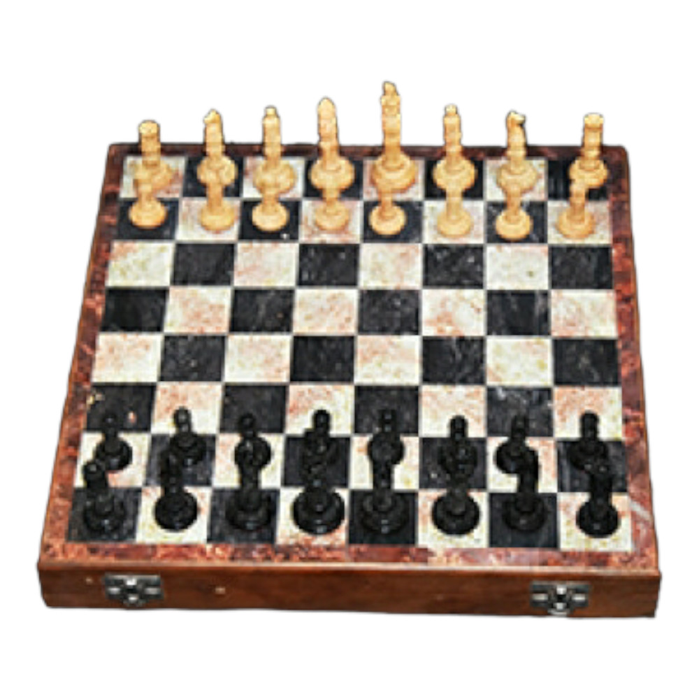 Banaras Wood Carving Handcarved Wooden Chess Set