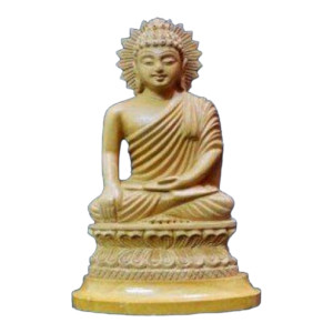 Banaras Wood Carving Handcrafted Enlightment Buddha Statue