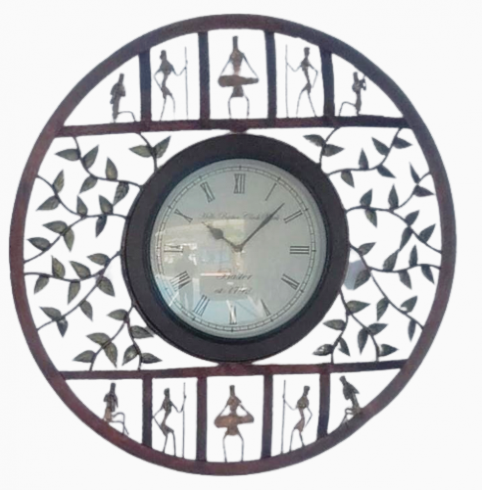 40cm Retro Metal Wall Clock Hanging Big Numerals Round Watch Nordic Roman  Decor | eBay