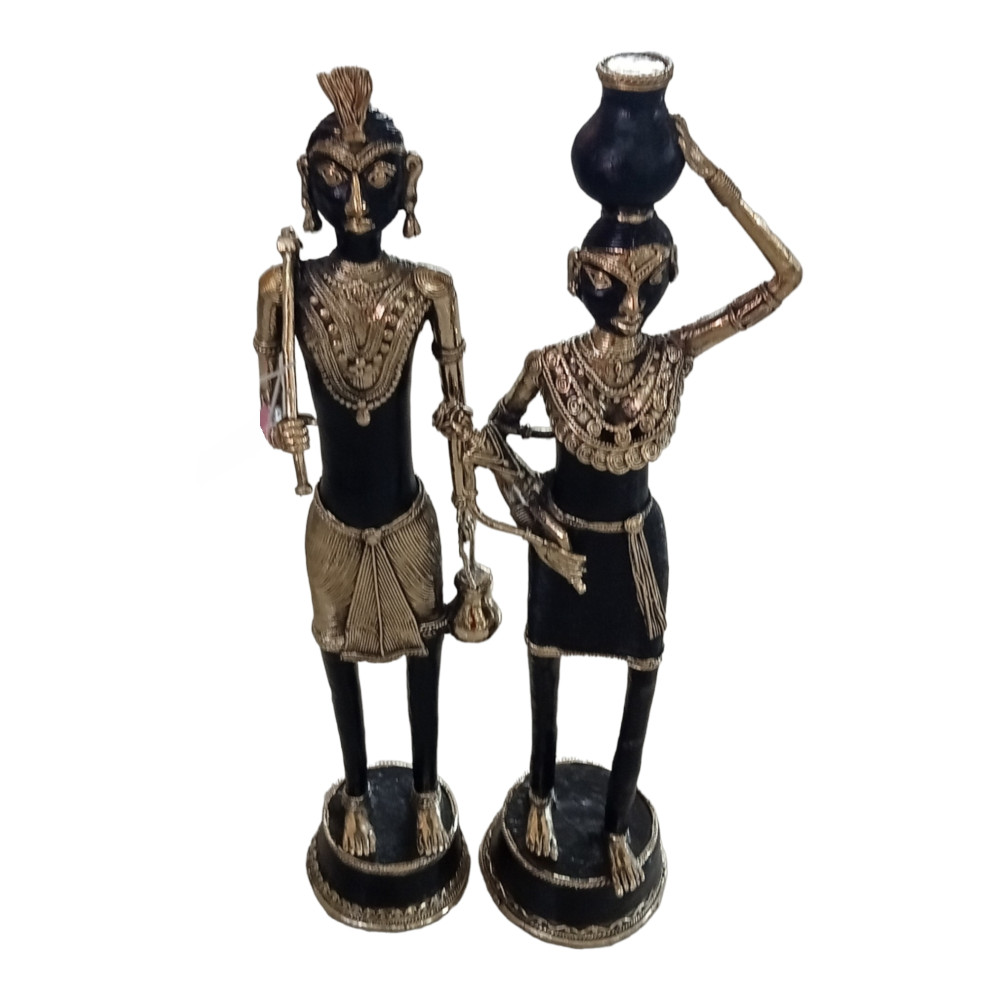 Bastar Metal Craft Pair Of Tribal People Style 4