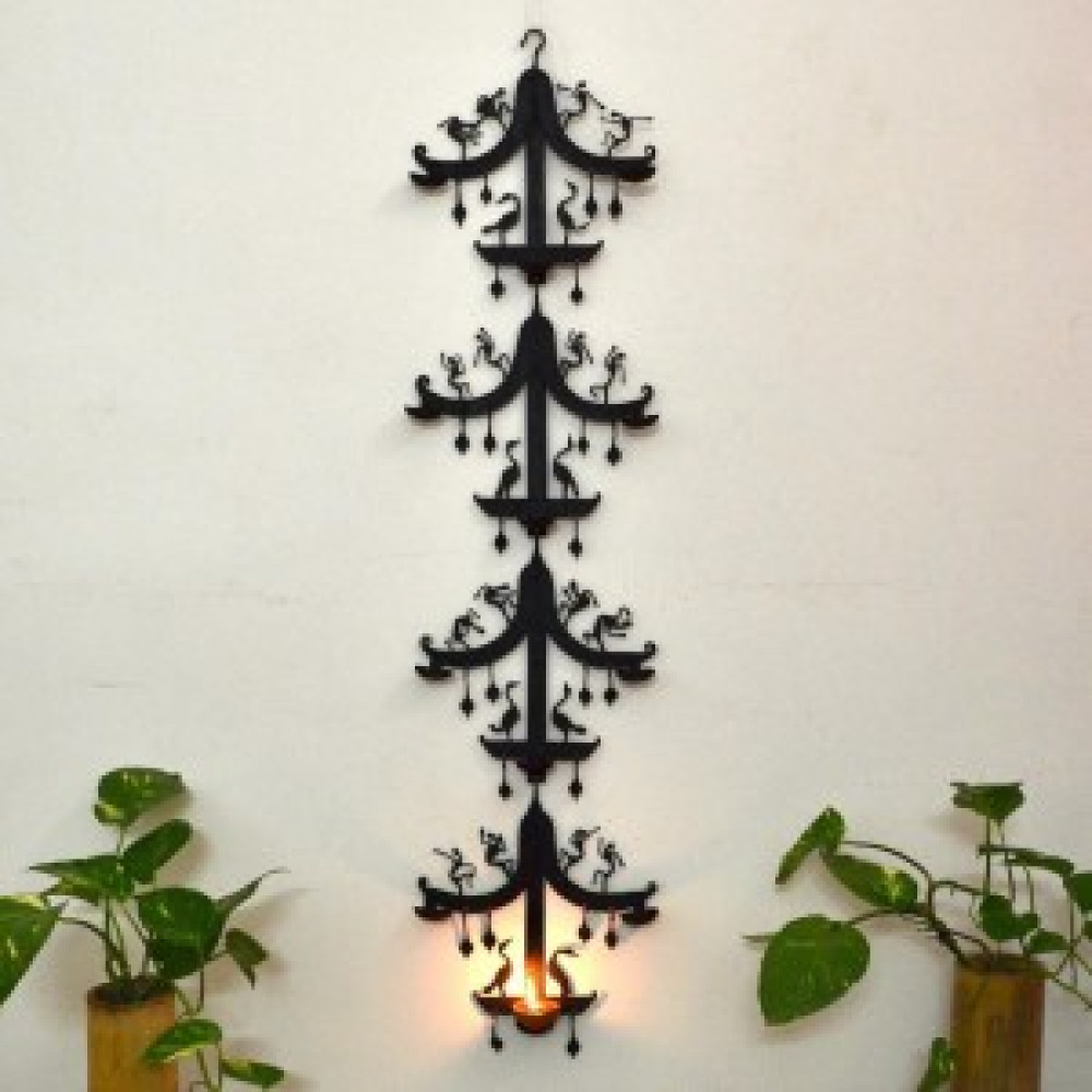 Baster Art Wall Hanging Metal Craft Candle Holder