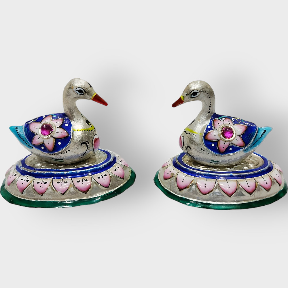 Beautiful Ducks Gulabi Meenakari Art - 0
